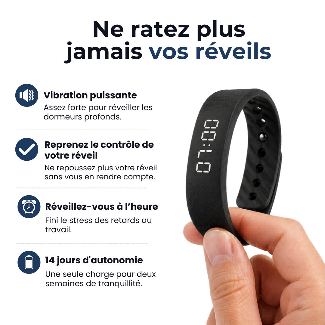 AuraSleep™ - Remplace vos 10 alarmes par une vibration.