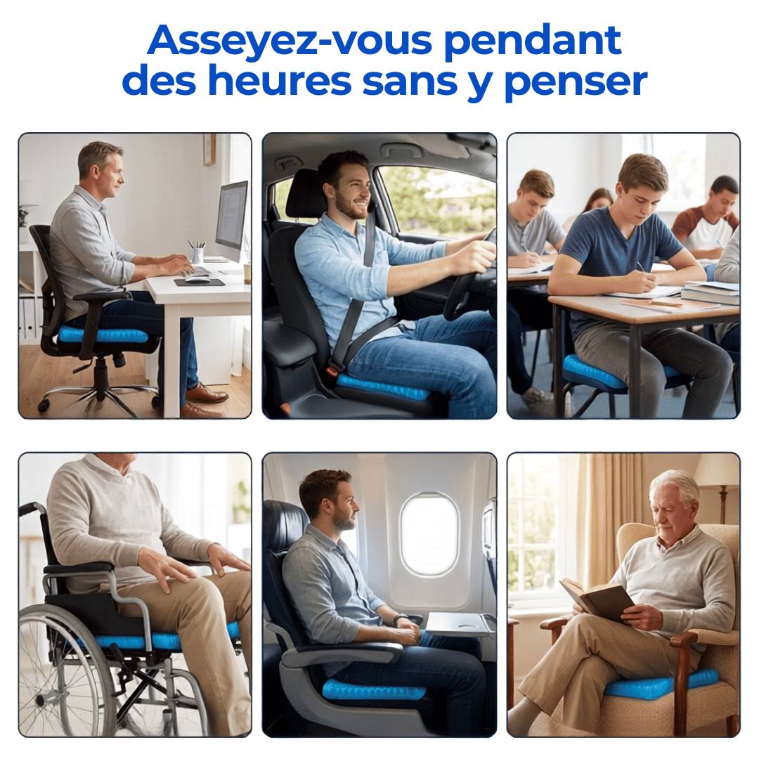 Soulagez votre dos et restez assis des heures sans douleur